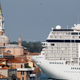 The MSC Musica cruise ship is seen in Venice lagoon June 17, 2012. Since the wreck of the Costa Concordia in January, environmentalists have stepped their efforts to have large cruise ships banned from the lagoon which surrounds the historic centre of the canal city. REUTERS/Stefano Rellandini